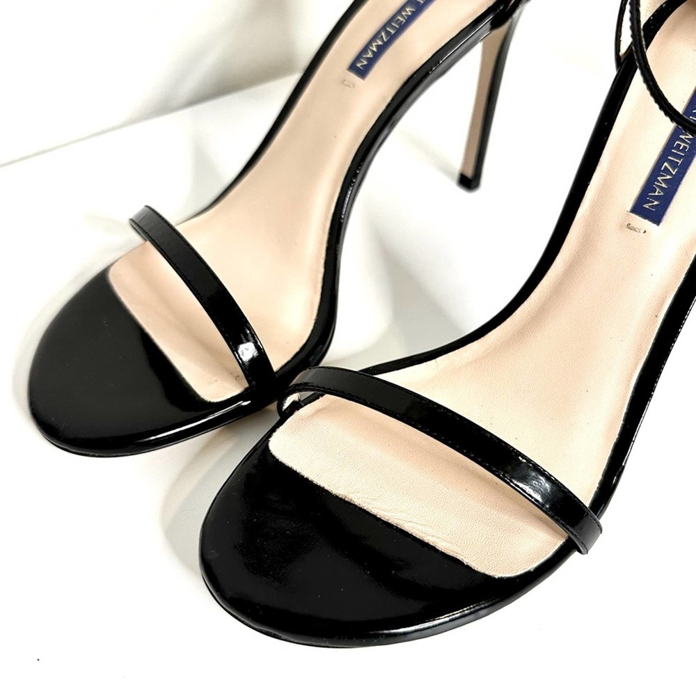 NWOT Stuart Weitzman Nudistsong Patent Leather Strapy Heels - Picture 4 of 6